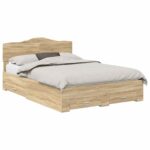 vidaXL Rám postele Sonoma dub 150 x 200 cm Kompozitné drevo – Obrázok 2