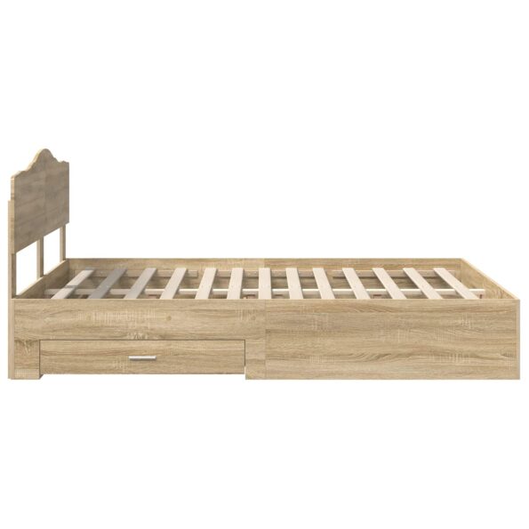 vidaXL Rám postele Sonoma dub 150 x 200 cm Kompozitné drevo – Obrázok 9