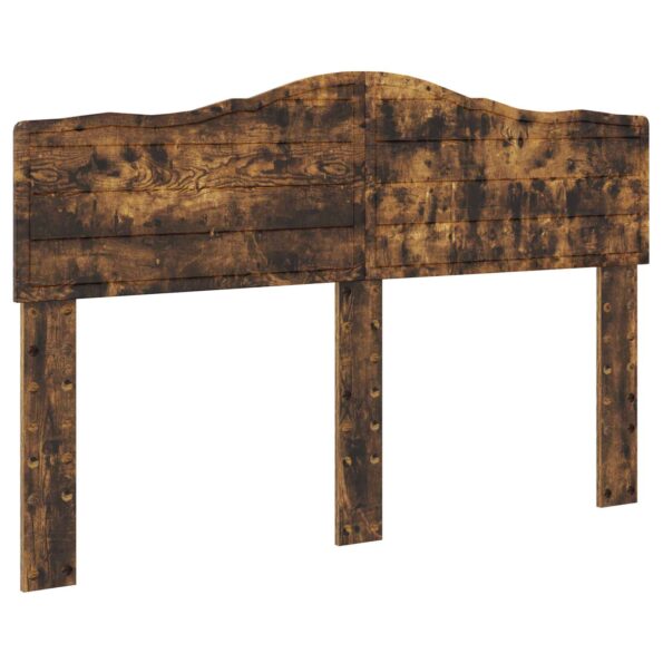 vidaXL Rám postele Dymová dub 140 x 190 cm Kompozitné drevo – Obrázok 7