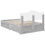 vidaXL Rám postele Sivý Sonoma 120 x 200 cm Kompozitné drevo – Obrázok 10