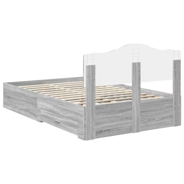 vidaXL Rám postele Sivý Sonoma 120 x 200 cm Kompozitné drevo – Obrázok 10