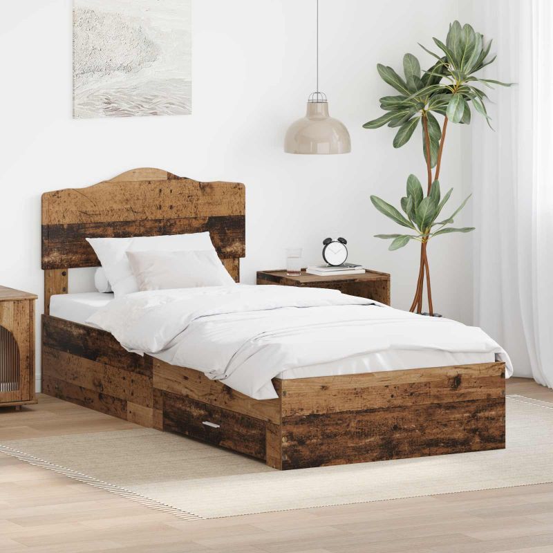 3413236_1.jpg vidaXL Rám postele Staré drevo 100 x 200 cm Kompozitné drevo – Obrázok 1
