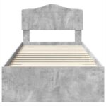vidaXL Rám postele Betónová šedá 90 x 200 cm Kompozitné drevo – Obrázok 7
