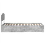 vidaXL Rám postele Betónová šedá 90 x 200 cm Kompozitné drevo – Obrázok 8