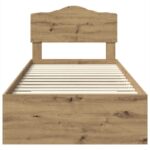 vidaXL Rám postele Remeselný dub 90 x 190 cm Kompozitné drevo – Obrázok 7