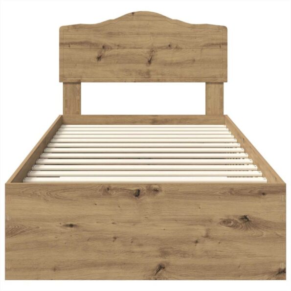 vidaXL Rám postele Remeselný dub 90 x 190 cm Kompozitné drevo – Obrázok 7