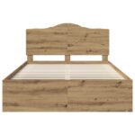 vidaXL Rám postele s čelnou doskou Remeselnícky dub 140 x 190 cm – Obrázok 7