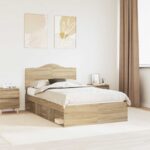 vidaXL Rám postele Sonoma 120 x 200 cm Masívne borovicové drevo