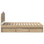 vidaXL Rám postele Sonoma 120 x 200 cm Masívne borovicové drevo – Obrázok 8