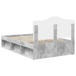 vidaXL Rám postele Betónová 120 x 200 cm Masívne borovicové drevo – Obrázok 9