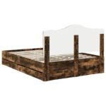 vidaXL Rám postele Údený Dub 150 x 200 cm Inžinierske drevo – Obrázok 5