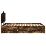 vidaXL Rám postele Dymová dub 135 x 190 cm Inžinierske drevo – Obrázok 9