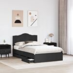 vidaXL Rám postele so zásuvkou Čierna 120 x 190 cm Inžinierske drevo – Obrázok 3