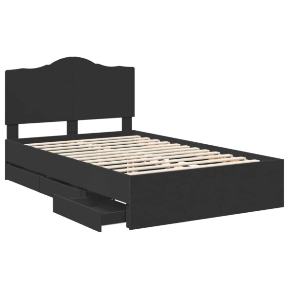 vidaXL Rám postele so zásuvkou Čierna 120 x 190 cm Inžinierske drevo – Obrázok 5