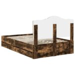 vidaXL Rám postele Údený Dub 120 x 200 cm Inžinierske drevo – Obrázok 10