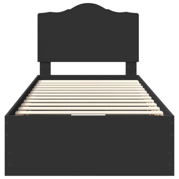 vidaXL Rám postele so zásuvkou Čierna 100 x 200 cm Inžinierske drevo – Obrázok 6