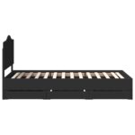 vidaXL Rám postele so zásuvkou Čierna 100 x 200 cm Inžinierske drevo – Obrázok 7