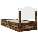 vidaXL Rám postele Údený Dub 100 x 200 cm Inžinierske drevo – Obrázok 10