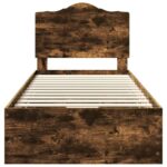 vidaXL Rám postele Dymová dub 90 x 190 cm Inžinierske drevo – Obrázok 8