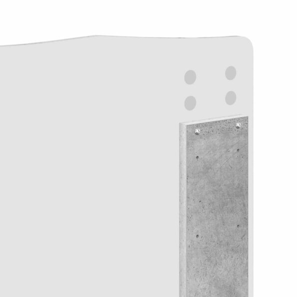 vidaXL Rám postele Betónová šedá 200 x 200 cm Kompozitné drevo – Obrázok 12