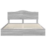 vidaXL Úložná posteľ Sivý Sonoma 200 x 200 cm Kompozitné drevo – Obrázok 8