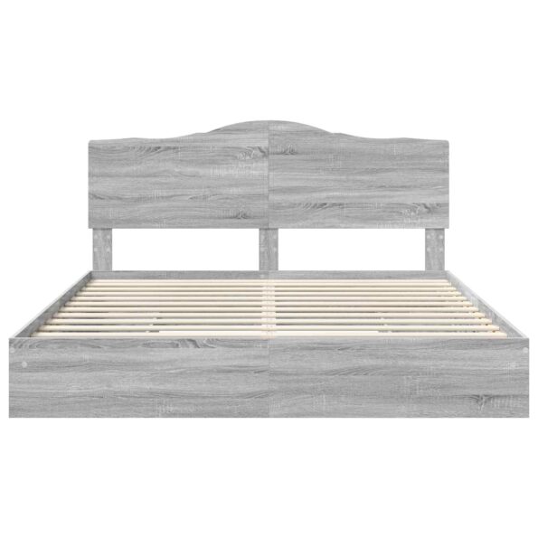 vidaXL Úložná posteľ Sivý Sonoma 200 x 200 cm Kompozitné drevo – Obrázok 8