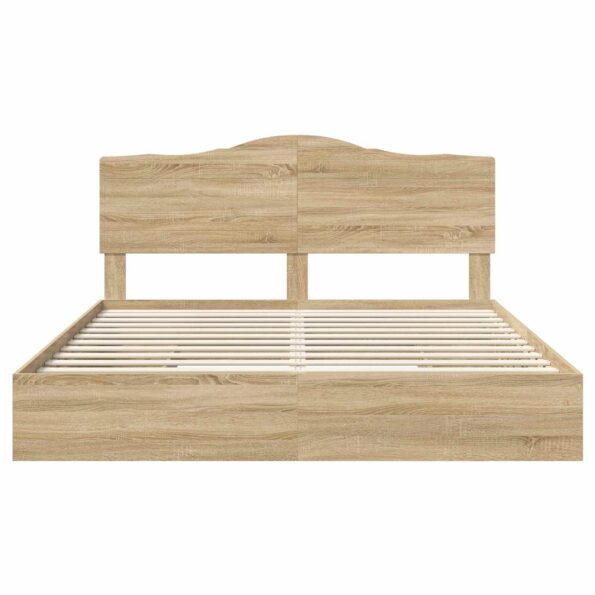 vidaXL Úložná posteľ Sonoma dub 180 x 200 cm Kompozitné drevo – Obrázok 8