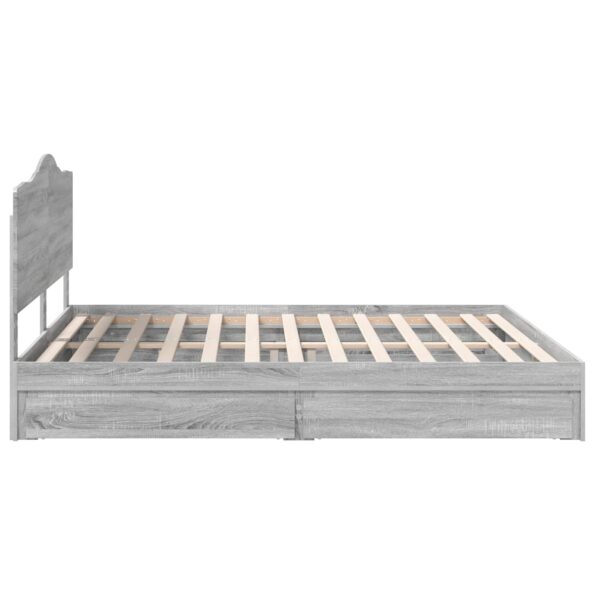 vidaXL Úložná posteľ Sivý Sonoma 180 x 200 cm Kompozitné drevo – Obrázok 9
