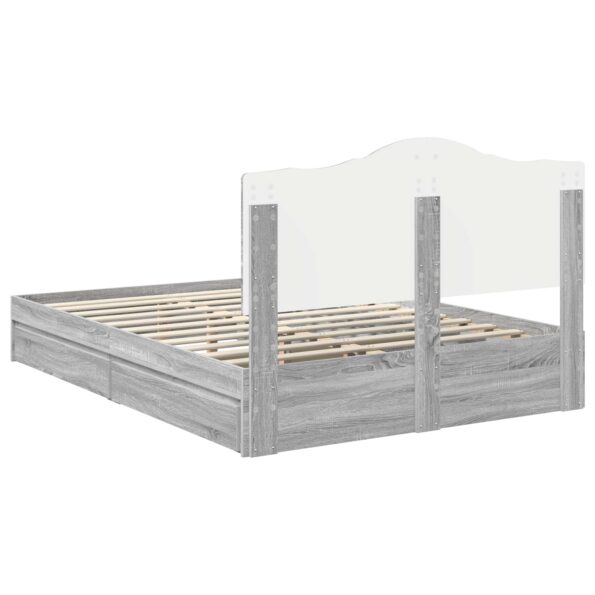 vidaXL Úložná posteľ Sivý Sonoma 160 x 200 cm Kompozitné drevo – Obrázok 10