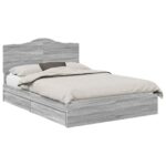 vidaXL Úložná posteľ Sivý Sonoma 160 x 200 cm Kompozitné drevo – Obrázok 2