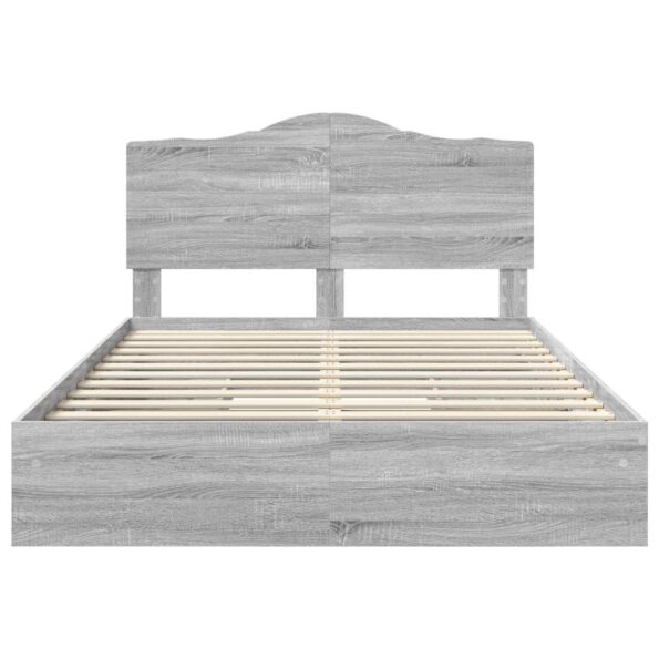 vidaXL Úložná posteľ Sivý Sonoma 160 x 200 cm Kompozitné drevo – Obrázok 8