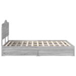 vidaXL Úložná posteľ Sivý Sonoma 160 x 200 cm Kompozitné drevo – Obrázok 9
