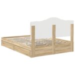 vidaXL Úložná posteľ Sonoma dub 150 x 200 cm Kompozitné drevo – Obrázok 10