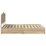 vidaXL Úložná posteľ Sonoma dub 150 x 200 cm Kompozitné drevo – Obrázok 9