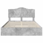 vidaXL Rám postele Betónová šedá 150 x 200 cm Kompozitné drevo – Obrázok 8