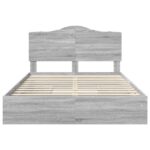 vidaXL Rám postele Sivý Sonoma 150 x 200 cm Kompozitné drevo – Obrázok 8