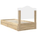 vidaXL Úložná posteľ Sonoma dub 100 x 200 cm Kompozitné drevo – Obrázok 10