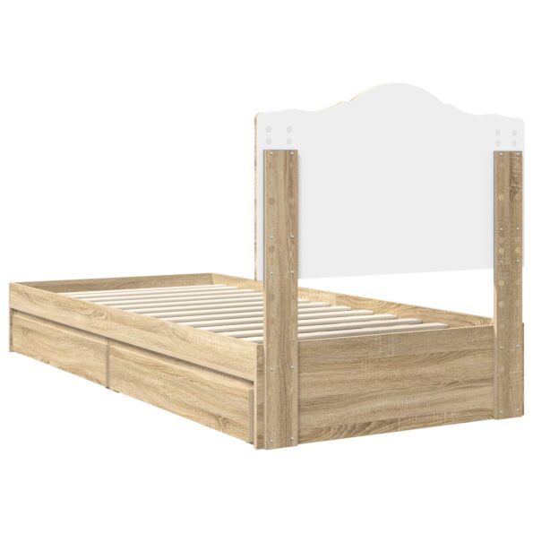 vidaXL Úložná posteľ Sonoma dub 100 x 200 cm Kompozitné drevo – Obrázok 10