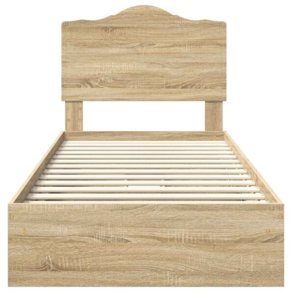 vidaXL Úložná posteľ Sonoma dub 100 x 200 cm Kompozitné drevo – Obrázok 8