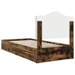 vidaXL Úložná posteľ Dymová dub 90 x 190 cm Kompozitné drevo – Obrázok 10