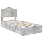 vidaXL Úložná posteľ Betónová šedá 70 x 190 cm Kompozitné drevo – Obrázok 4
