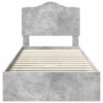 vidaXL Úložná posteľ Betónová šedá 70 x 190 cm Kompozitné drevo – Obrázok 8