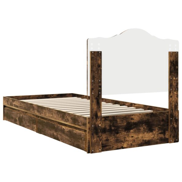 vidaXL Úložná posteľ Dymová dub 70 x 190 cm Kompozitné drevo – Obrázok 10