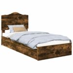 vidaXL Úložná posteľ Dymová dub 70 x 190 cm Kompozitné drevo – Obrázok 2