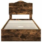 vidaXL Úložná posteľ Dymová dub 70 x 190 cm Kompozitné drevo – Obrázok 8