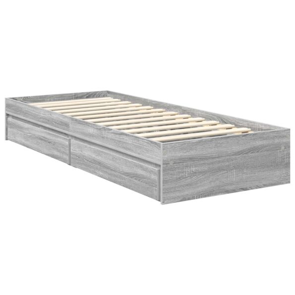 vidaXL Úložná posteľ Sivý Sonoma 70 x 190 cm Kompozitné drevo – Obrázok 6