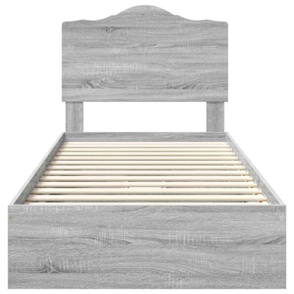 vidaXL Úložná posteľ Sivý Sonoma 70 x 190 cm Kompozitné drevo – Obrázok 8