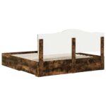 vidaXL Rám postele Dymová dub 200 x 200 cm Kompozitné drevo – Obrázok 10