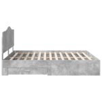 vidaXL Rám postele Betónová šedá 180 x 200 cm Kompozitné drevo – Obrázok 9