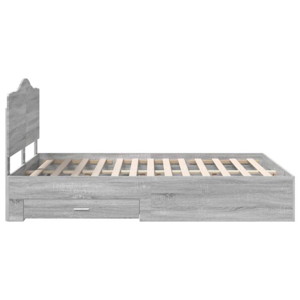 vidaXL Rám postele Sivý Sonoma 160 x 200 cm Kompozitné drevo – Obrázok 9